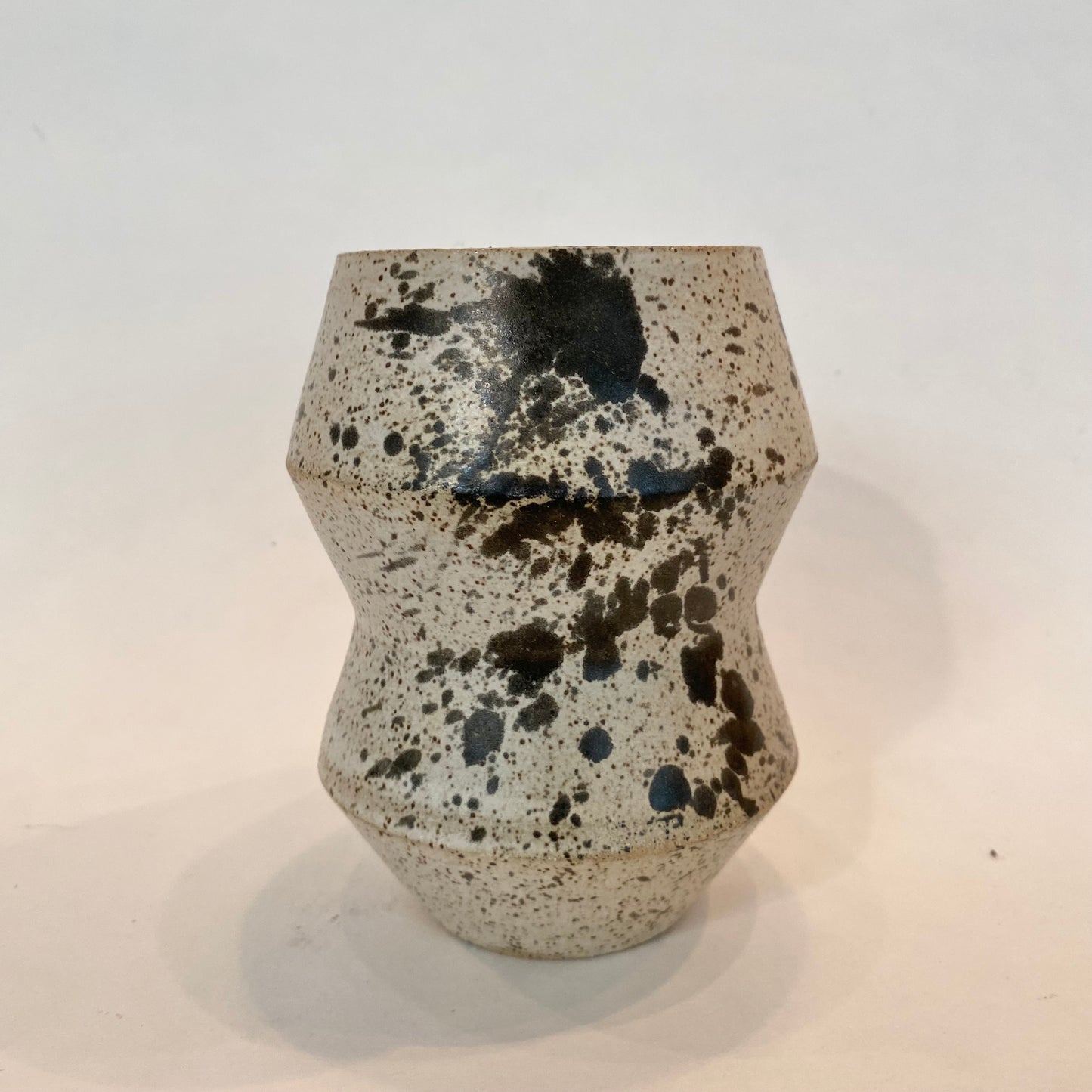 medium charcoal splattered vase