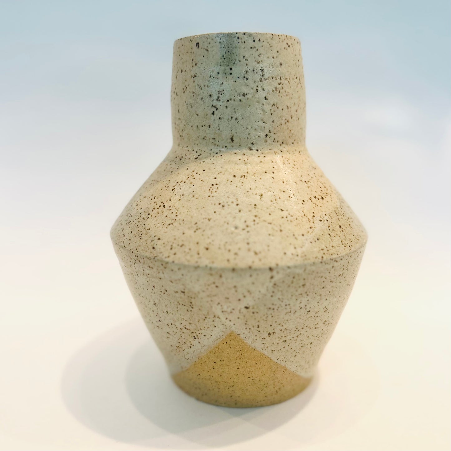 large walnut spice vase