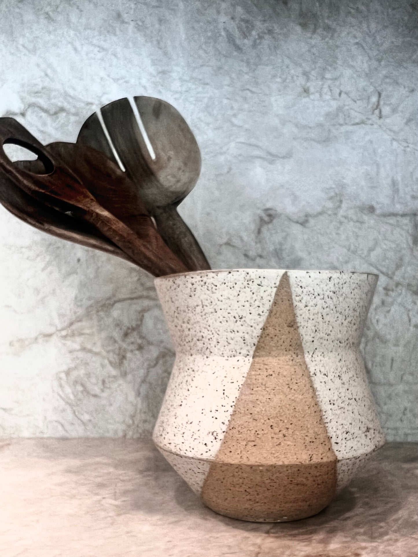 large walnut vase