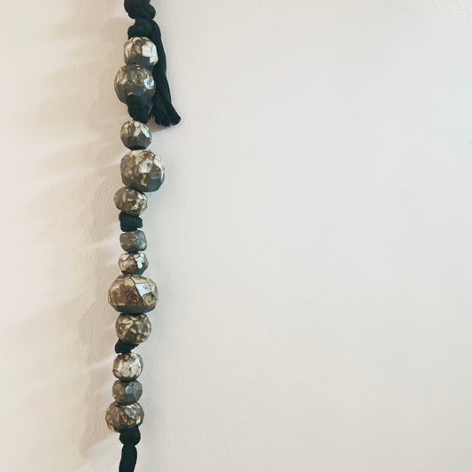 black strung ceramic beads